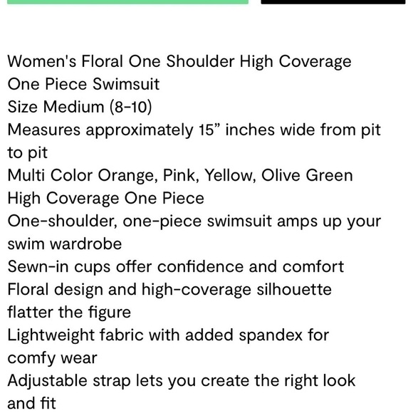 Kona sole peachy floral one shoulder swimsuit - Picture 12 of 12